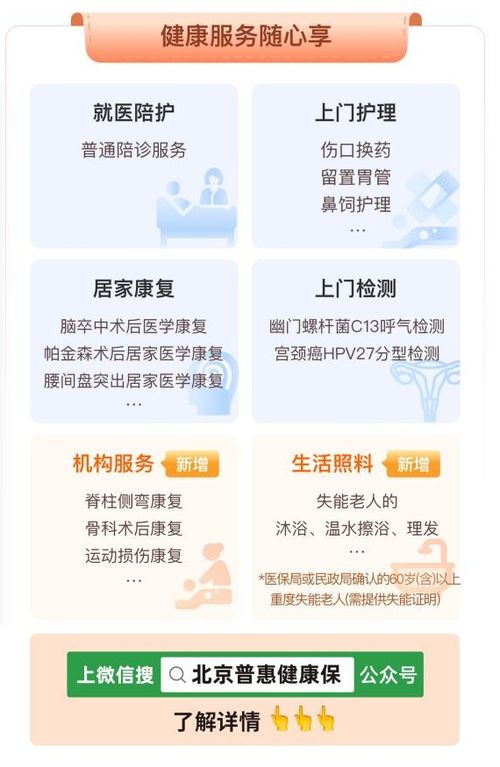 就醫陪護 上門護理 居家康復 北京普惠健康保服務增至49項